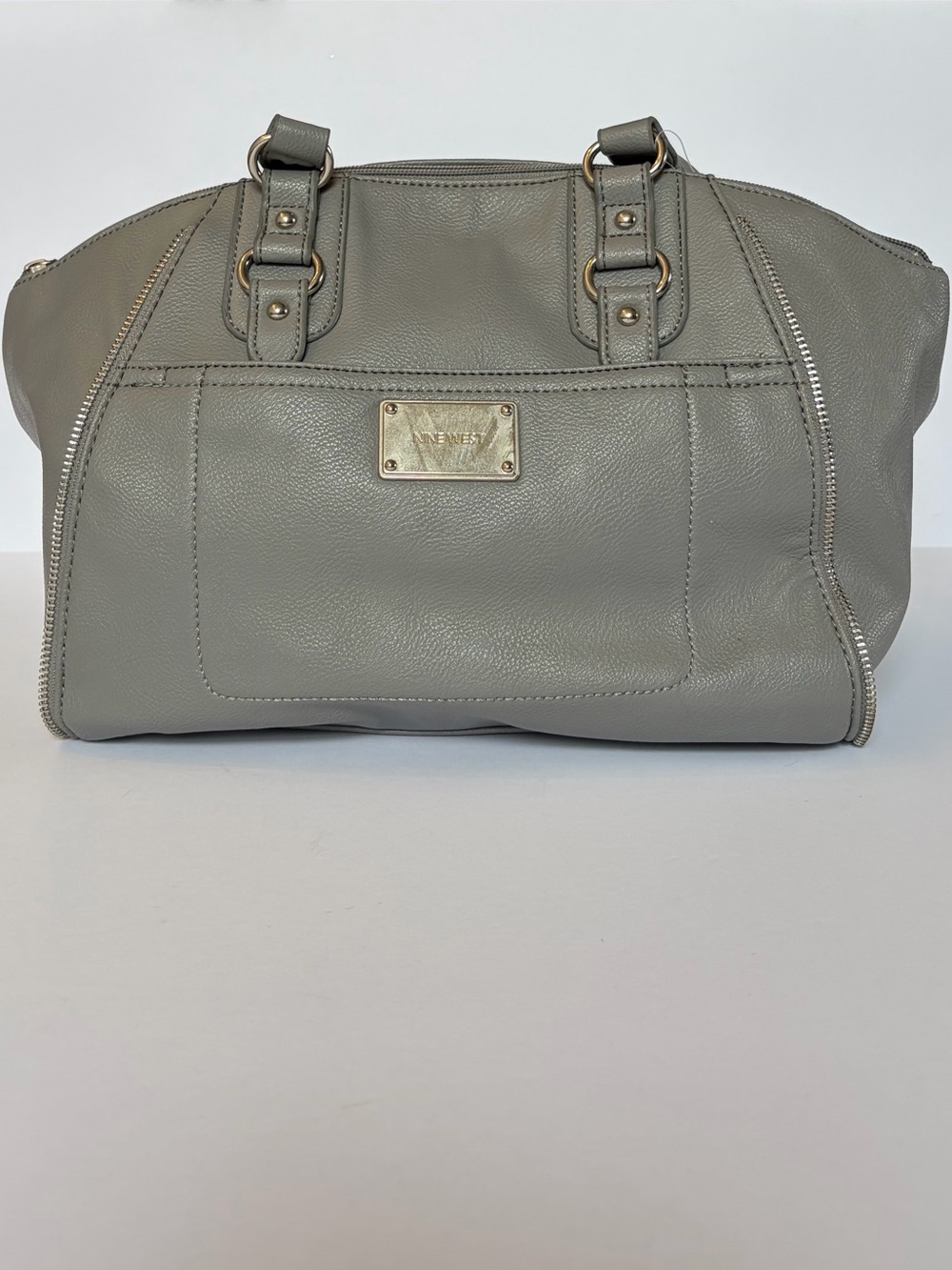 NWT Nine West Sulle Satchel Shoulder Bag Purse - Glacier Gray